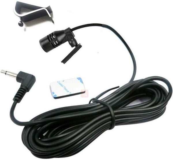 Car Microphone Stereo 3.5mm Jack Assembly Mic, Compatible with Kenwood, Boss, Corehan, Power Acoustik, JVC, Sony,