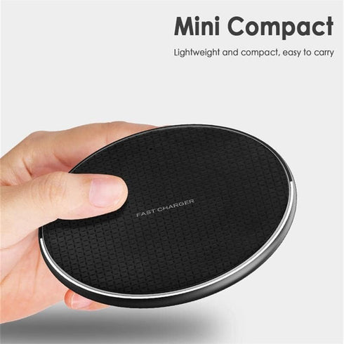 Wireless Charger 15W Fast Charge Aluminum Pad for iPhone 14 Pro Max/14 Plus/13 Pro/12/11/XS/XR/8, Samsung Galaxy