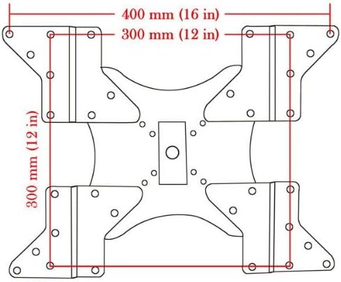 VideoSecu Mount Adapter Plate for LED LCD Plasma 3D TV Wall Mount Bracket, VESA 200 to 400