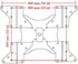 VideoSecu Mount Adapter Plate for LED LCD Plasma 3D TV Wall Mount Bracket, VESA 200 to 400