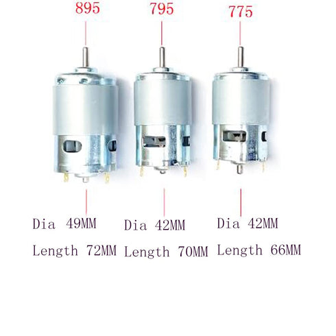 priaolker 895 12V-24V 11000RPM Ball Bearing Motor High Torque High Power High Speed Motor DC for RC Boat Toy Model DIY