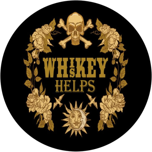 Whiskey Helps Whiskey Lovers Item for Men and Women PopSockets Standard PopGrip