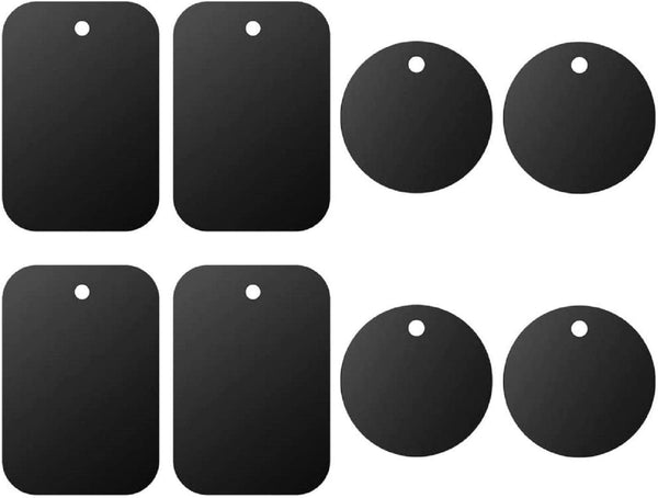 DSTELIN Universal Metal Plate 8 Pack for Magnetic Phone Car Mount Holder Cradle with Adhesive (Compatible with Magnetic