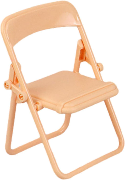 Generic Desk Phone Holder - Mini Folding Chair Mobile Stand, Multifunctional Universal Tabletop