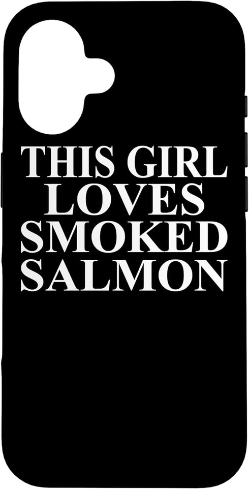 Cool Smoked Salmon Humor Quote Merch Smoked Salmon Apparel | Cute Funny Salmon Lover Design Case for iPhone