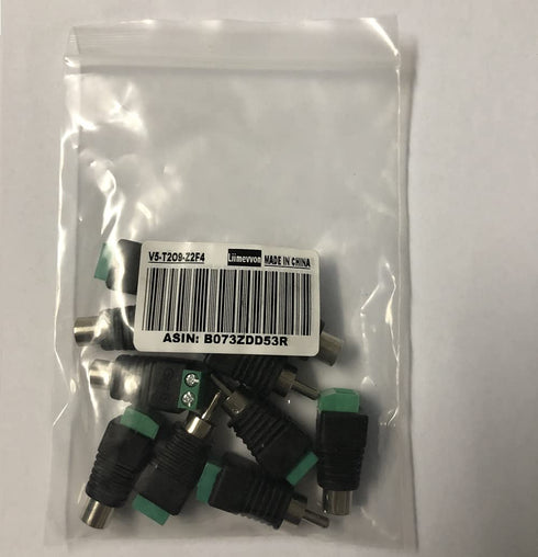 Lemoy 10-Pack Phono RCA Male and Female Plug to AV Screw Terminal Adapter