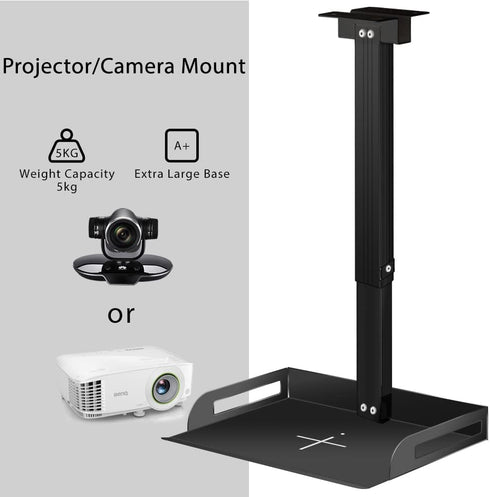 Drsn 11.4-22 11 Lbs Universal Ceiling Mount with Tray for Projector/Camera, Adjustable, Load Bearing, No Hole