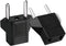 (10Pcs) American to European Outlet Plug Adapter, EU Plug to USA Socket Travel Power Convert Plug (Black)