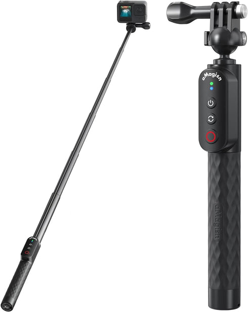 Aovee Remote Control Selfie Stick Rechargeable Waterproof 100CM Stretchable Compatible with Insta360/Gopro Action