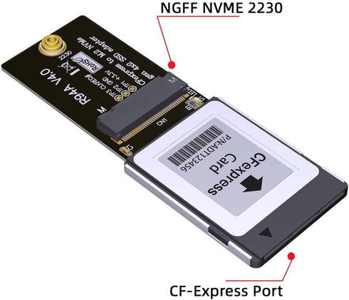 Xiwai NVMe 2230 M.2 M-Key CH SN530 SSD to CF-Express Type-B Adapter CFE for Xbox Series X&S PCIe4.0 Memory Card