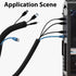 65.6 2 ft Sizes PE Cable Protectors Expandable Braided Sleeving Tubing Flexible Wire Mesh Sleeve Loom Black Wiring