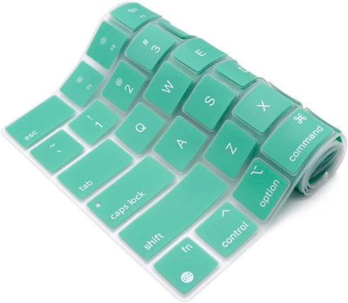 Stylish Keyboard Cover Silicone Protective Skin for MacBook Pro 14" 16" & Air 15" Clover Green