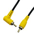 2Pcs RCA Phono Right Angle 90 Degree Male to Male Audio Subwoofer Cable Stereo RCA Projector Cable Gold Plated for Amplifiers Home Theater HDTV Home DVD