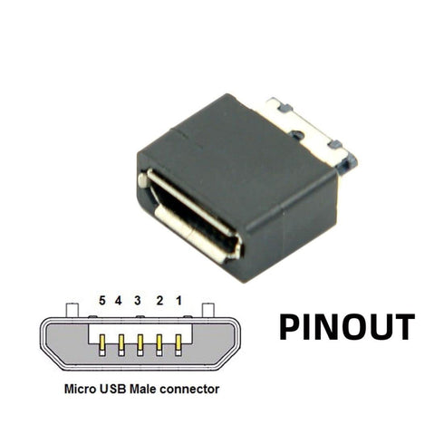 chenyang 50 Pack Micro USB DIY Connector - Micro USB Type B 5Pin Female Socket Port Repair Adapter