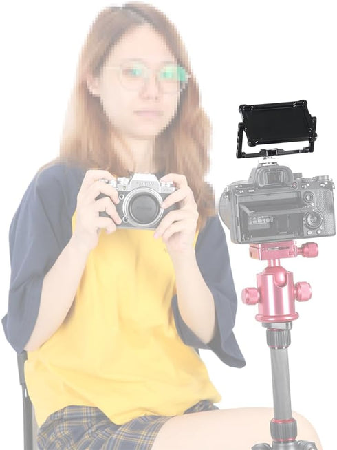 NICEYRIG Vlog Selfie Mirror Camera/Phone Mount, 360° Flip Screen Mirror for TikTok YouTube Live