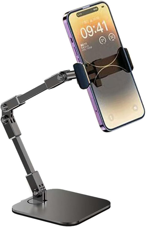 SIORGDMN Overhead phone stand for Video Recording on desk,Adjustable Smartphones holder,Articulating Arm Stand