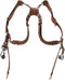 Pissente Leather Camera Strap, Adjustable Dual Leather Harness with Rivet, Double Shoulder Strap for Digital Camera