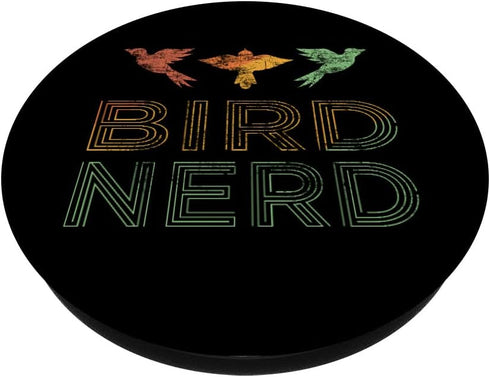 Bird Nerd Retro Vintage Distressed Bird Watcher PopSockets Swappable PopGrip