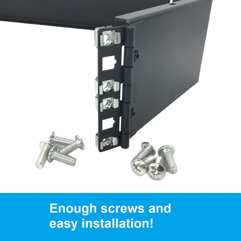 Jingchengmei 2U 19-inch Hinged Wall Mount Patch Panel Bracket for 19" Networking Equipment (JCM-HWMB2U)