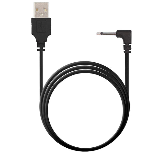 Smays USB Charger Cable for Lush 2, 3, Hush, and Edge - Black Charging Cord (2-Pack)