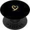 Yellow Minimalist Heart PopSockets Standard PopGrip - Black