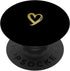 Yellow Minimalist Heart PopSockets Standard PopGrip - Black