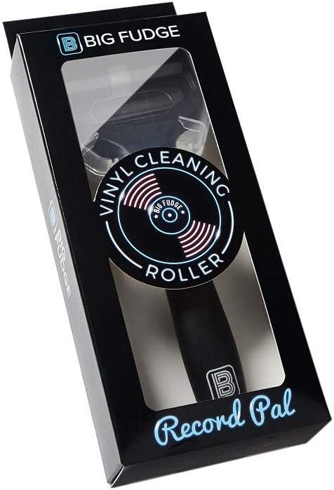 Big Fudge Record Pal, Vinyl Roller Cleaner. Black Vinyl Record Cleaner in Gift Pack. Silicone Lint Roller for LP Records, Anti-Static Record Duster.