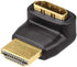 SatelliteSale Digital HDMI Male to Female Right Angle 4K HDR PVC Black Adapter 270 Degree