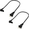 2-Pack Extra Short Power Cord Compatible with Sonos Era 100 and Era 300 Speakers (Black - 19.5 Inches)