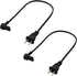 2-Pack Extra Short Power Cord Compatible with Sonos Era 100 and Era 300 Speakers (Black - 19.5 Inches)