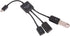 ljhnba 3in1 2 3 USB to OTG Port HUB Cable Splitter Micro-USB Type-C Adapter Converter for Tablet Computer Keyboard