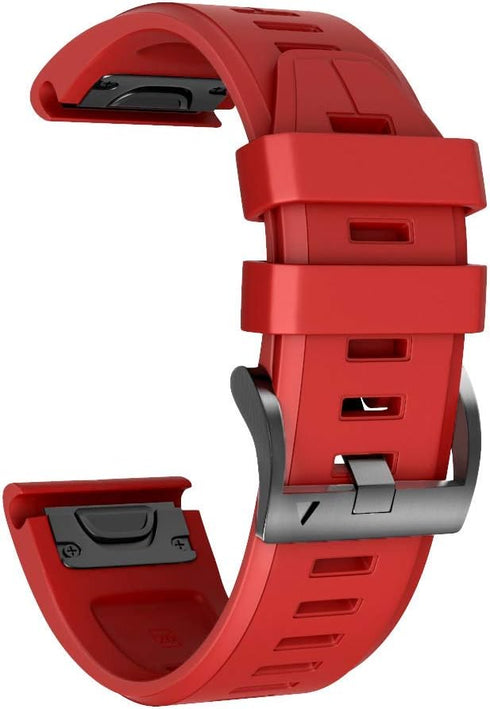 ANCOOL Quickfit 26mm Watch Band for Garmin Fenix 5X/7X/6X, Compatible with Fenix 6X Pro/5X Plus/7X Pro/8 (Black, Red,