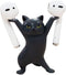 Cute Stuff Home Decor Fun Kitty Decoration, Magnetic Dance Cat AirPod Holder for Apple AirPods 1&2 3 Pro (Black)