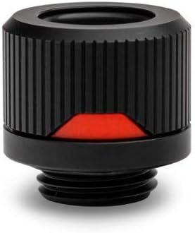 EKWB EK-Quantum Torque HDC-12 Compression Fitting, 12mm OD, Black, 15mm (LxWxH), Desktop Hard-Tube Fitting