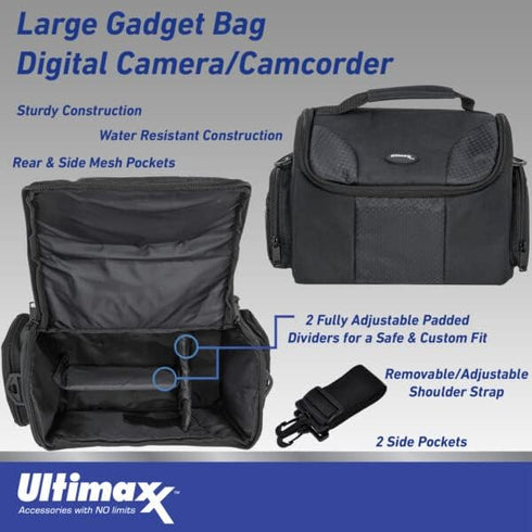 SSE Large Carrying Case for Canon, Nikon, Sony, Pentax, Sigma, Fujifilm, Olympus, Panasonic & Samsung Cameras