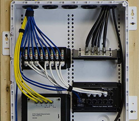 Legrand - OnQ 1X8 Enhanced Passive Video Splitter, Coaxial Cable Splitter for Digital Cable, 1GHz