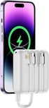 Portable Charger with Built-in Cable, 12000mAh, 22.5W Fast Charging Power Bank, USB C Input/Output for iPhone, Tablet,