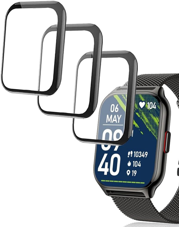 3D Screen Protector 3-PACK for Popglory Kimeag ZOSKVEE P95 2.01” and SKG V7 1.95" Smart Watch