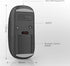 Rechargeable Bluetooth Mouse, Black, 450mAh Battery, 3 DPI Levels, Skin-Friendly