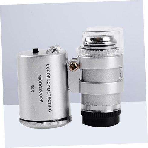 SEWACC Pocket Microscope 60x with LED Light Microscope Magnifier for Currency Inspection