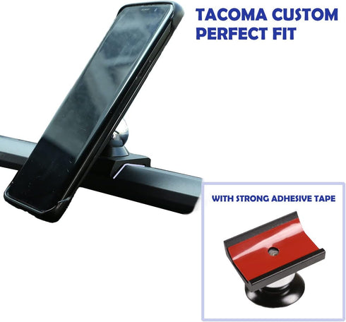 CHEAYAR Car Phone Holder, Magnetic Dash Clip Mount for Toyota Tacoma 2015-2020, Compatible with iPad Types (2 PCS)