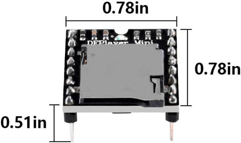 AOICRIE 4pcs MP3 R3 Dfplayer Mini Player Module Compatible with for Voice Module DIY DFPlayer Mini Voice Decode Board