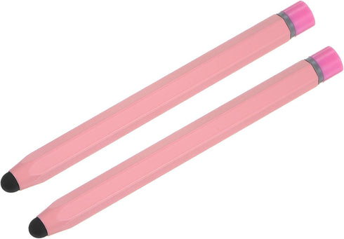 MECCANIXITY 2pcs Stylus Pens for Touch Screens, Hexagon Crayon Universal Capacitive Stylus for All Devices - 4.7" Pink