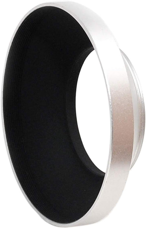 Fotasy 46mm Silver Metal Wide Angle Lens Hood - Fits Olympus M.Zuiko Digital ED 12mm 1:2.0 Lens