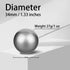 Trackball 34mm/1.34 Inches Replacement Ball for Logitech M575, M570, MX Ergo, ELECOM, Kensington, Perixx, Glossy - Gray