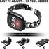 Silm Band Compatible with Fitbit Versa 4/Fitbit Sense 2 Band Cute Women, Bling Jewelry Metal Strap Replacement Compatible for Fitbit Sense/Versa 3 Women