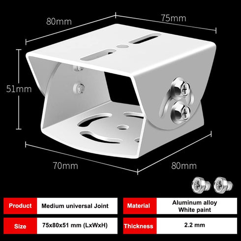 Universal Pole Mount Bracket Adapter for PTZ Dome CCTV Security Camera, 2D Bracket UP&Down