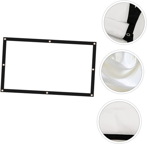 LALAFINA Foldable Polyester Projector Screen - Portable for Indoor & Outdoor Use