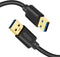 Tan QY USB 3.0 A to A Male Cable, 6Ft Double End USB Cord for Hard Drive Enclosures, DVD Player, Laptop