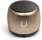 U Micro Speaker - Stylish Portable Wireless Bluetooth 5.0 Speaker with Built-in Mic & Remote Shutter, Rich Sound - Gold
